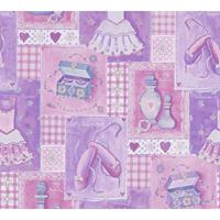 A.S. CREATION A.s.creations - Mustertapete Tapeten mit Muster Tapete Kinderzimmer Bunt Pink Rosa Violett Lila Papiertapete Bunt Pink Rosa Violett Lila 305971