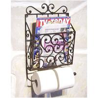 Ambiente Haus Decoratief wandrek Krant/toiletrolhouder, vintage (1 stuk)