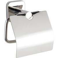 Wenko Toilettenpapierhalter mit Deckel Mezzano, WC-Rollenhalter aus rostfreiem Edelstahl - Glänzend