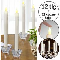 Monzana LED tafelkaarsen set van 12 incl. kaarsenhouder
