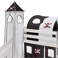 Idimex Turm MAX zu Bett mit Rutsche, schwarz/weiss