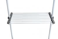 Wenko Regalboden Herkules, 73-120 cm - Stangen: Weiß, Kunststoffteile: Grau, Anti-Rutsch Teile der Kunststoffteile: Gra - 