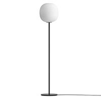 newworks NEW WORKS Lantern Floor Lamp with Black Stem & Frosted White Opal Glas