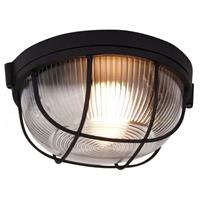 Lampe Lauren Wand- und Deckenleuchte 26cm schwarz Metall/Kunststoff schwarz 1x A60, E27, 40 w - schwarz - Brilliant