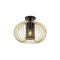 QAZQA Design Deckenleuchte Gold mit Schwarz - Marnie