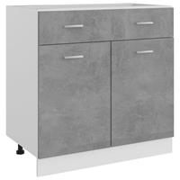 bonnevie Schubunterschrank Betongrau 80x46x81,5 cm Holzwerkstoff vidaXL339279