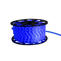 LED lichtslang blauw 36 LED's 230V rol 50 meter  055-102 LET op van PVC