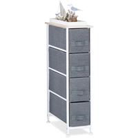 RELAXDAYS Regalsystem, 4 Stoff-Schubladen, HxBxT: 76 x 20 x 48 cm, universale Schubladenbox, Metall und Holz, grau