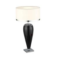 Euluna Tafellamp Lund in wit en zwart, hoogte 60 cm
