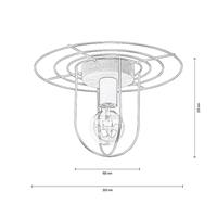 Envolight Bridge plafondlamp, metalen kap, 1-lamp