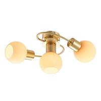 Lindby LED plafondlamp Ciala, 3-lamps, messing