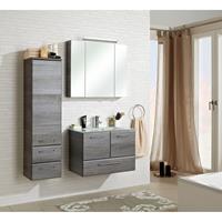 PELIPAL Midischrank Filo, Breite 35 cm, Höhe 136 cm, Glaseinlegeböden, Türdämpfer