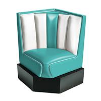 Bel Air Dinerbank Hoek HW-60/60 Turquoise