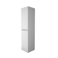 Basic Line hoge kast 150x35x35cm - 2 deuren greeploos - Ice White