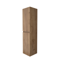 Basic Line hoge kast 150x35x35cm - 2 deuren greeploos - Whisky Oak