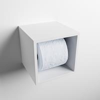 Mondiaz Easy CUBE 160 inbouw/opbouw toiletrolhouder 16x16 Talc