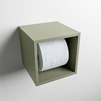 Mondiaz Easy CUBE 160 inbouw/opbouw toiletrolhouder 16x16 Army