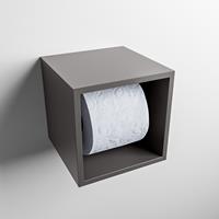 Mondiaz Easy CUBE 160 inbouw/opbouw toiletrolhouder 16x16 Dark grey