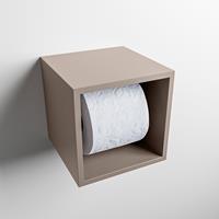 Mondiaz Easy CUBE 160 inbouw/opbouw toiletrolhouder 16x16 Smoke