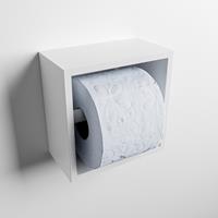 Mondiaz Easy CUBE 160 inbouw/opbouw toiletrolhouder 16x8,6 Talc