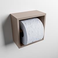 Mondiaz Easy CUBE 160 inbouw/opbouw toiletrolhouder 16x8,6 Smoke