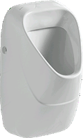 Geberit 300 Urinals urinoir keramisch rooster achterinlaat wit