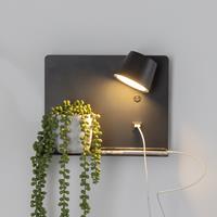 KS-verlichting Solution USB wandlamp Zwart