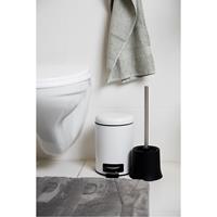 WENKO WC-Garnitur Basic Schwarz 2er Set, inklusive WC-Bürste