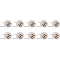 BES LED GU10 Fitting/Houder 10 Pack - Keramisch - 15cm Draad