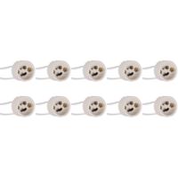 BES LED GU10 Fitting/Houder 10 Pack - Keramisch - 15cm Draad