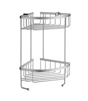 Smedbo Sideline hoek douchekorf dubbel 19,5x19,5 cm mat-chroom