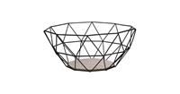 Gusta Fruitmand - Metaal - Hout - 26x25x12 cm