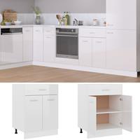 vidaXL Schubunterschrank Hochglanz-Weiß 60x46x81,5 cm Spanplatte 