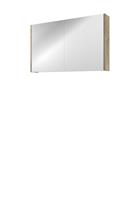Bewonen Comfort spiegelkast met 2 houten deuren - Raw oak - 100x60cm