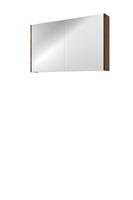 Bewonen Comfort spiegelkast met 2 houten deuren - Cabana oak - 100x60cm