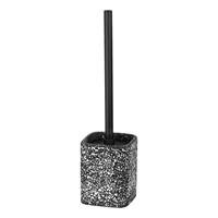 WENKO WC-Garnitur Terrazzo Schwarz, Bürstenhalter