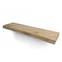Wood Brothers Zwevende wandplank oud eiken boomstam 120 x 20 cm