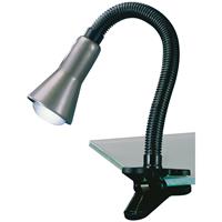 BES LED LED Klemlamp - Trion Fexy - E14 Fitting - Glans Grijs - Kunststof