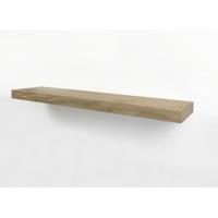 Wood Brothers Zwevende wandplank oud eiken recht 80 x 20 cm