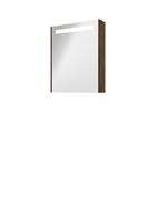Bewonen Premium spiegelkast met LED verlichting - met houten deur - Cabana oak - 60x74cm