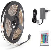 BES LED LED Strip Set - Aigi Stippi - 5 Meter - 5050-30 - RGB - Waterdicht IP65 - Afstandsbediening - 12V