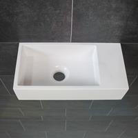 INK Versus Fontein - 36x18x9cm - wasbak links - 0 kraangaten - porselein wit glans 3404231