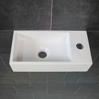 INK Versus Fontein - 36x18x9cm - wasbak links - 1 kraangat - porselein wit glans 3404241