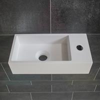 INK Versus Fontein - 36x18x9cm - wasbak links - 1 kraangat - porselein zwart mat 3404281