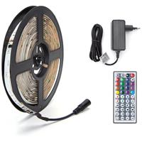 BES LED LED Strip Set Digitaal - Aigi Stippi - 5 Meter - 5050-30 - RGB - Waterdicht IP65 - Afstandsbediening - 12V