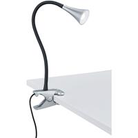 BES LED LED Klemlamp - Trion Vipa - 3W - Warm Wit 3000K - Glans Titaan - Kunststof