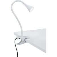 BES LED LED Klemlamp - Trion Vipa - 3W - Warm Wit 3000K - Glans Wit - Kunststof