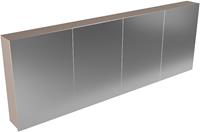 Mondiaz Cubb spiegelkast 200x70x16cm met 4 deuren - Smoke