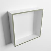 Mondiaz Easy nis 29,5x29,5cm solid surface - Army / Talc - 1 vak