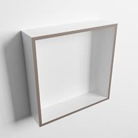 Mondiaz Easy nis 29,5x29,5cm solid surface - Smoke / Talc - 1 vak